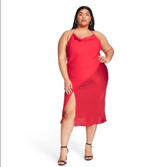 NWT Target CUSHNIE Red Slip Dress - Picture 6 of 14